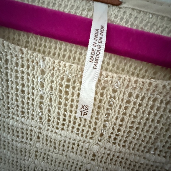 Free People Beige Knit Lace-up Sleeve Sweater – OVERSIZED XS - Picture 3 of 9